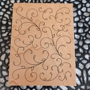 GREAT IMPRESSIONS WOOD MOUNTED RUBBER STAMP K86 APRIL STAMP